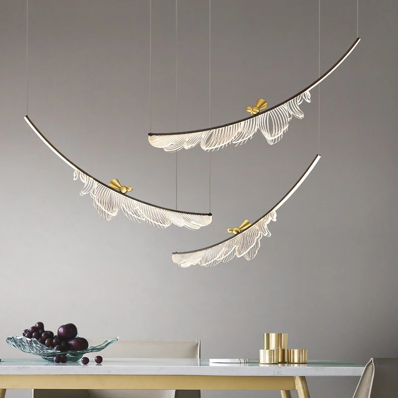 

Modern LED Chandeliers Lighting Lustre Living Dining Room Kitchen Decor Pendant Lamp Indoor Front Desk Hanging Lights Fixture
