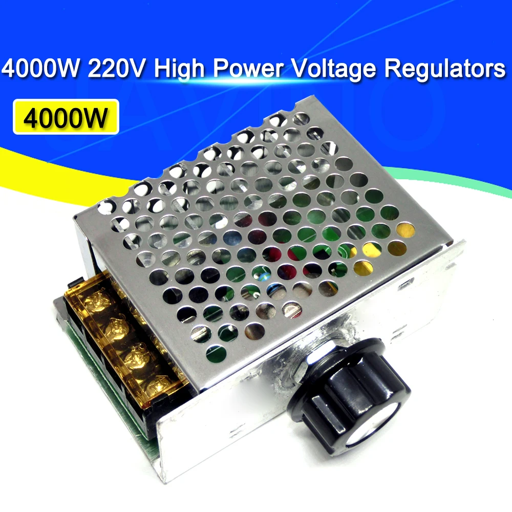 4000W 220V High Power Voltage Regulators SCR Speed Controller Electronic Voltage Regulator Governor Thermostat HR motor speed controller