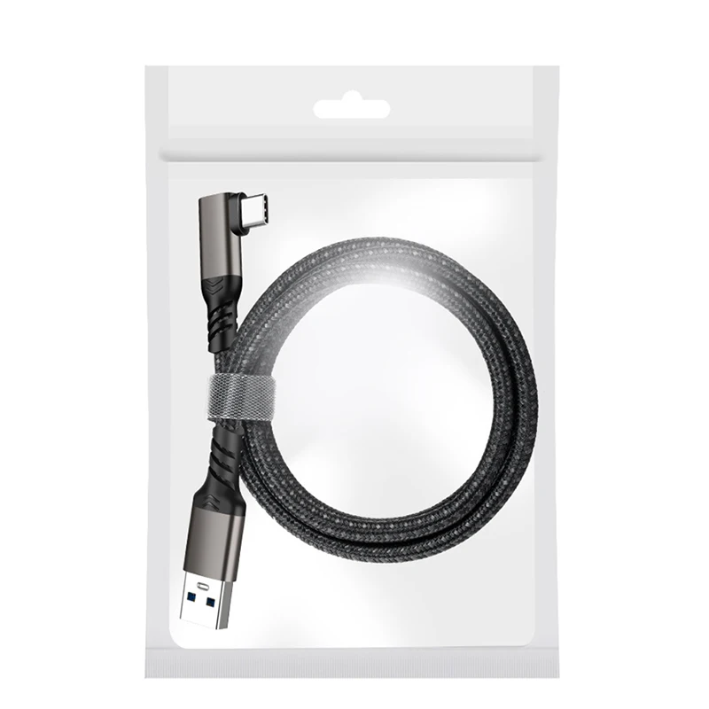High-Speed 90° Elbow Type-C Charging & Data Cable - USB 3.2 GEN2, 60W Power Delivery, Various Lengths