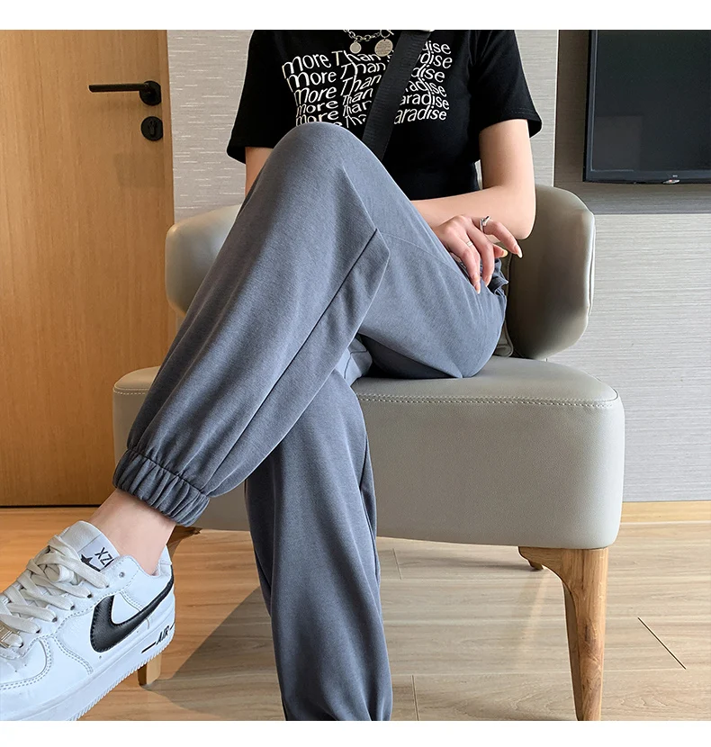 Summer Women's Pants Ice Silk Oversize Cargo Sweatpants Traf Harajuku Korean Fashion Y2k Streetwear Pants Aesthetic PELEDRESS