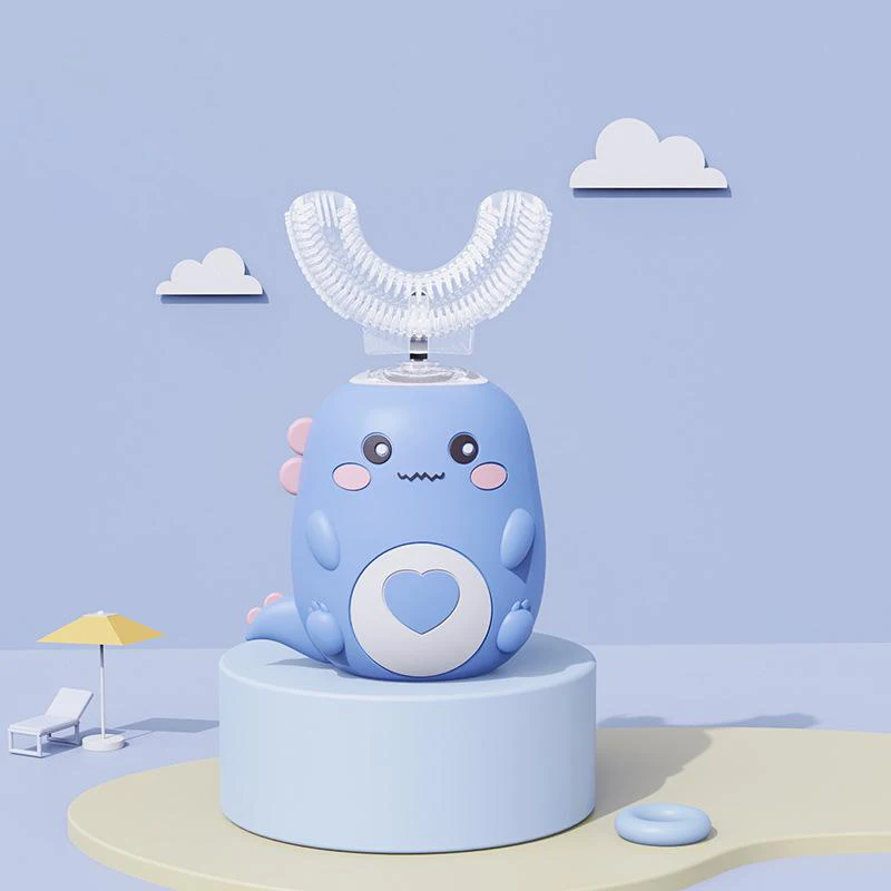 Children U-shaped Electric Toothbrush 360 Degrees Smart Cartoon Kids...