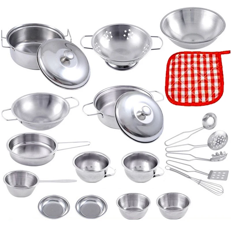 Kitchen Set Pretend Play Simulated Kitchen Toy Children Role Playset Cooking Set Educational Gift for Kids Girls Boy