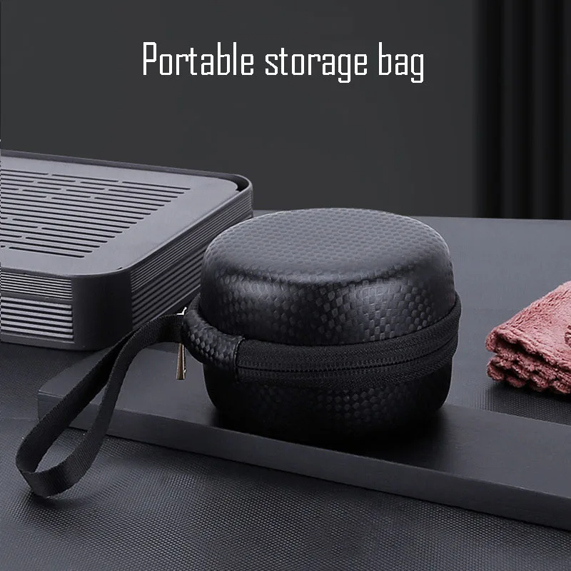 90ml Gaiwan Set,1Gaiwan+4Teacup +1Storage Bag,Double Layer Pure Titanium,Heat Proof,Corrosion Resistant,Portable Outdoor Tea Set
