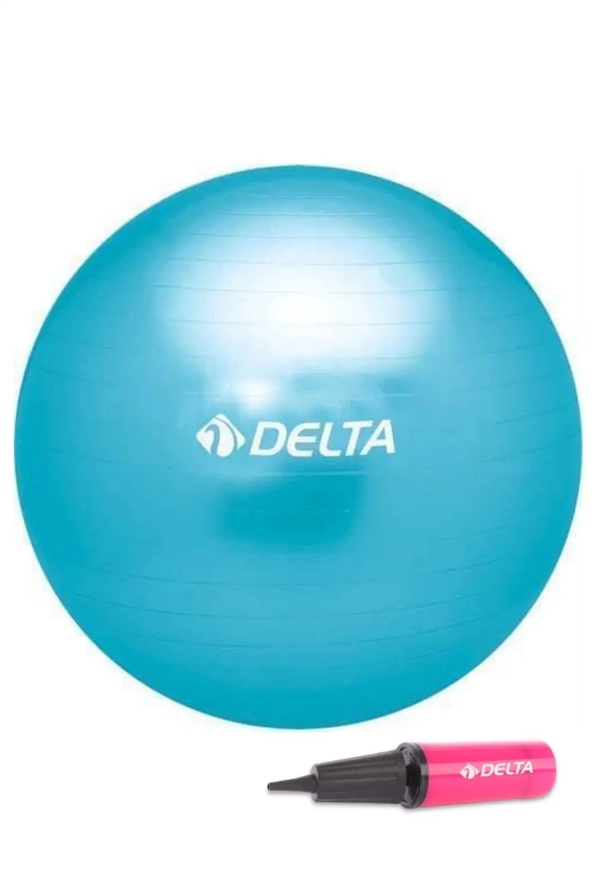 

55 cm Blue Deluxe Pilates Ball And Bidirectional Pump Set Included Supplies & Yoga Equipment Accessories Sports Outdoor