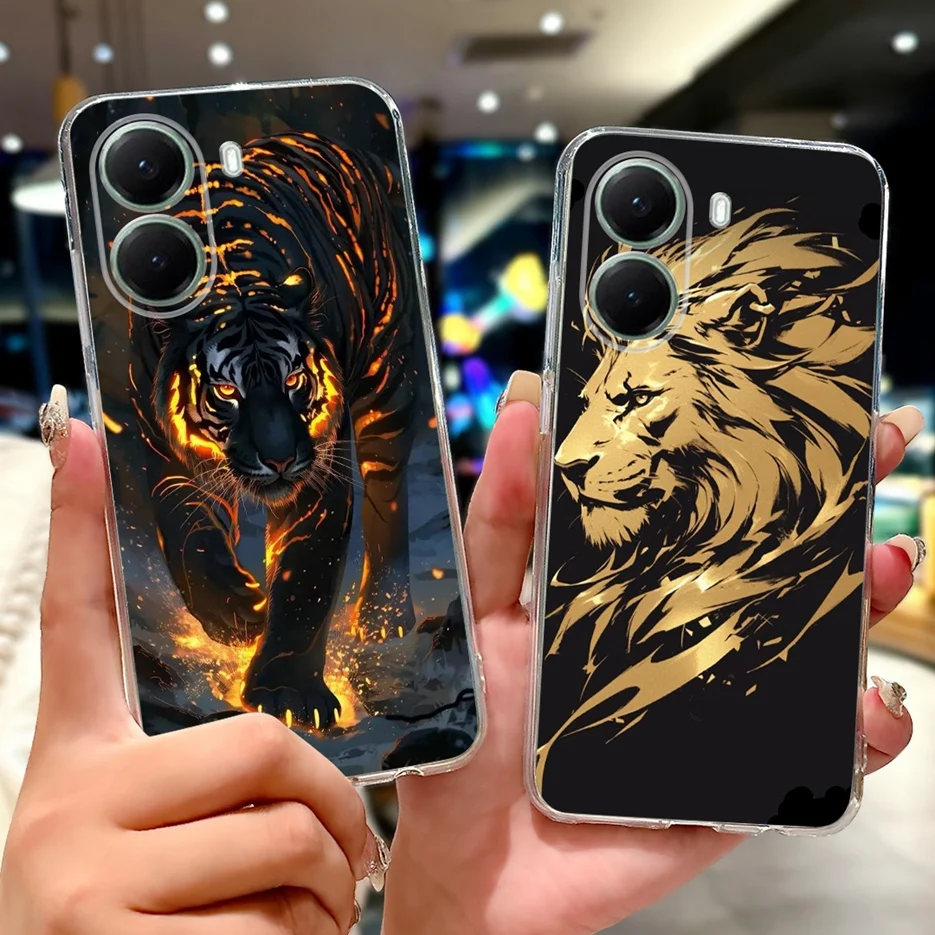 Stylish Painted Clear Silicone Soft TPU Phone Case Cover Shell Coque