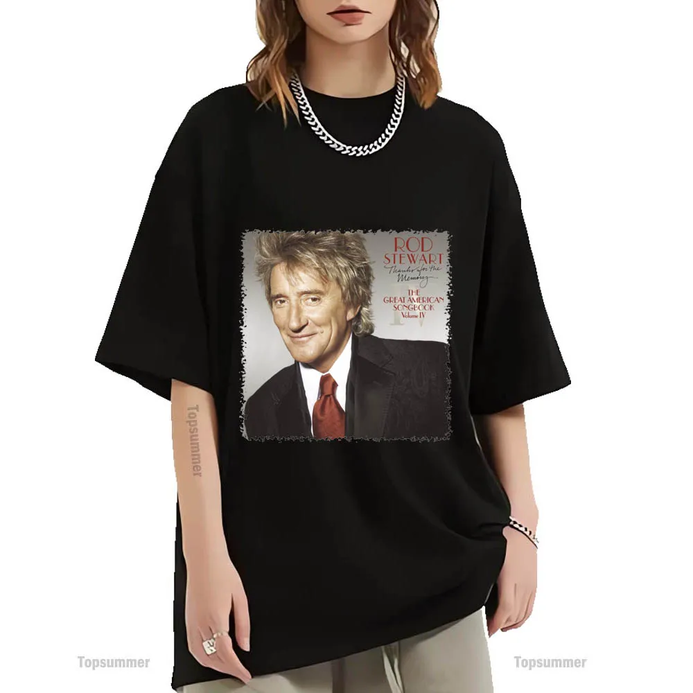 

Спасибо за память... The Great American Songbook, том IV альбом, футболка, удочка, Стюарт, тур, футболка для мальчиков и девочек, черный топ