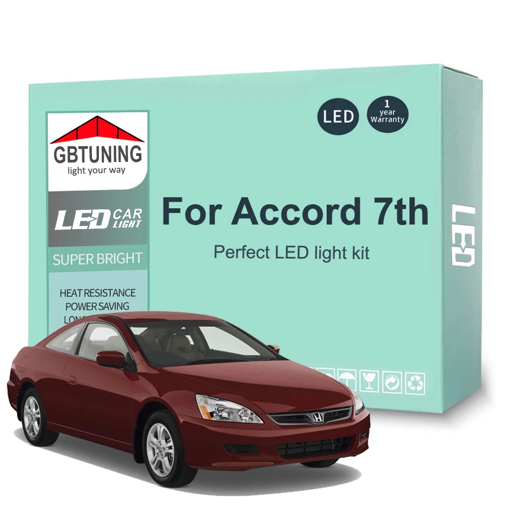 17Pcs Car Accessories For Honda Accord 7 VII MKVII MK7 7th 2003 2004 2005  2006 2007 Canbus Dome Trunk LED Interior Light Bulb - AliExpress, image size:1000x1000