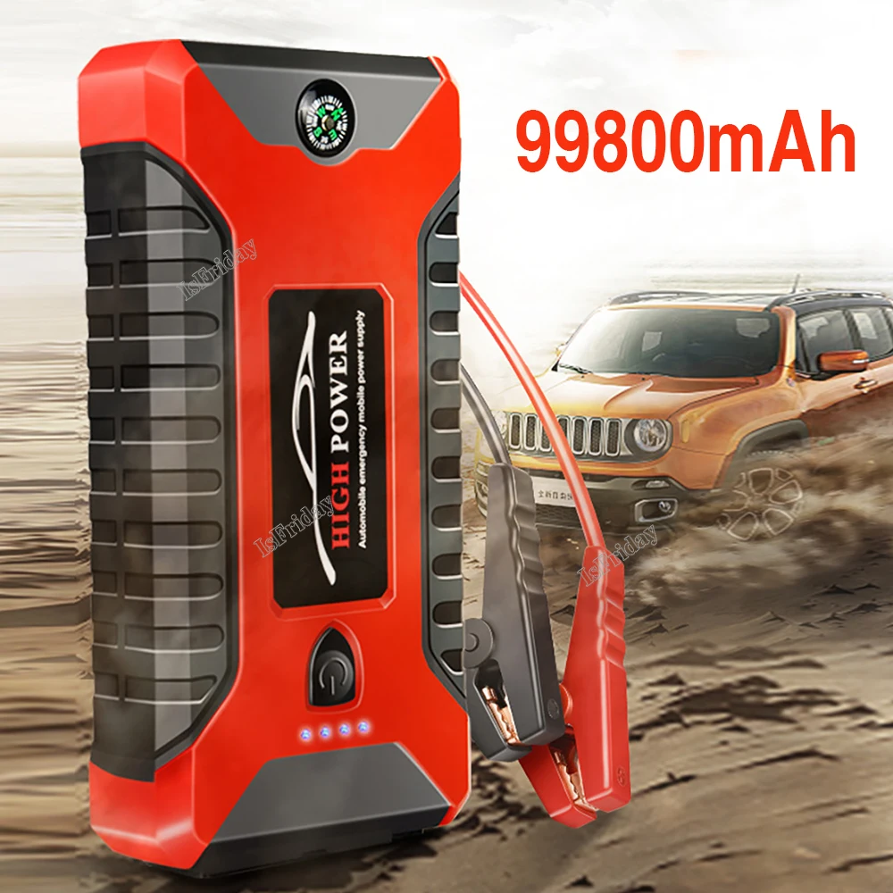 

Car Jump Starter 99800mAh 800A Power Bank 12V Portable Car Battery Booster Charger Starting Device Petrol Diesel Car Starter