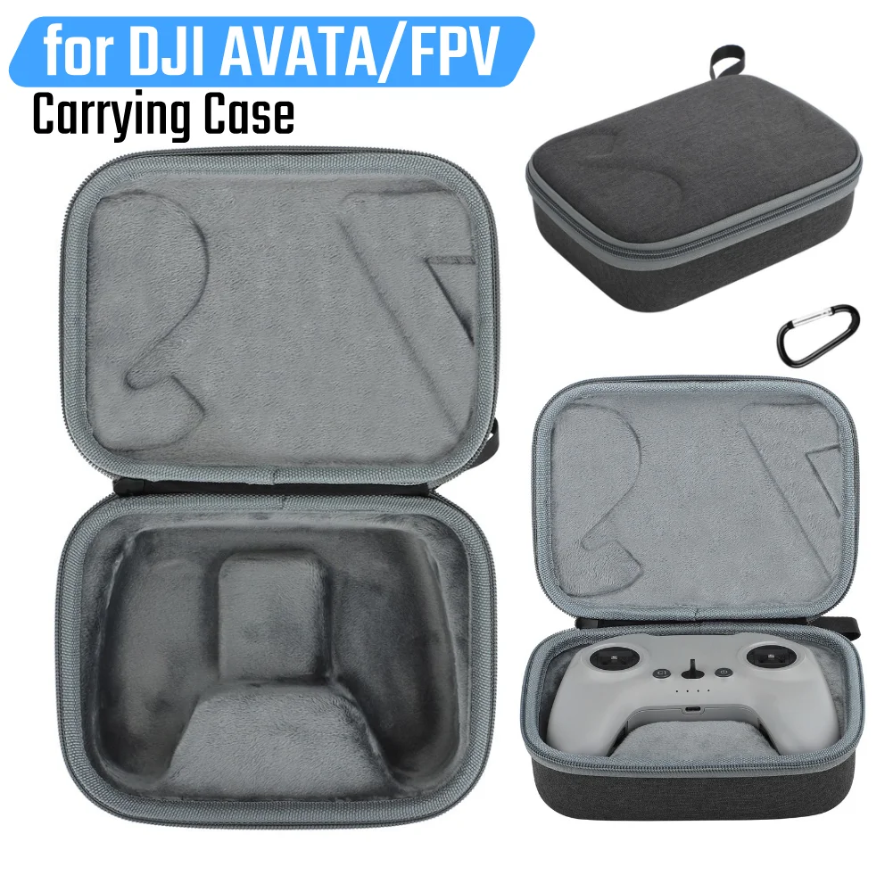 Handbag Protection Box Carrying Case Portable RC Case with Hiking Buckle Soft Inner For DJI AVATA/FPV Remote Control