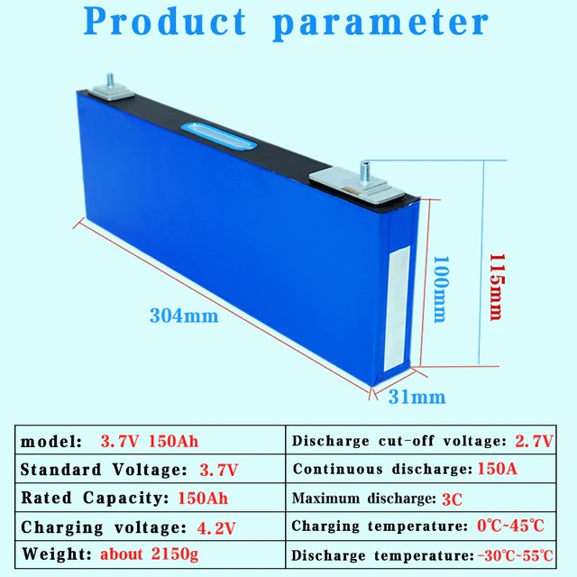 Liitokala 3,7 V 100Ah Lithium-Batterie Große Einzel Power Cell für