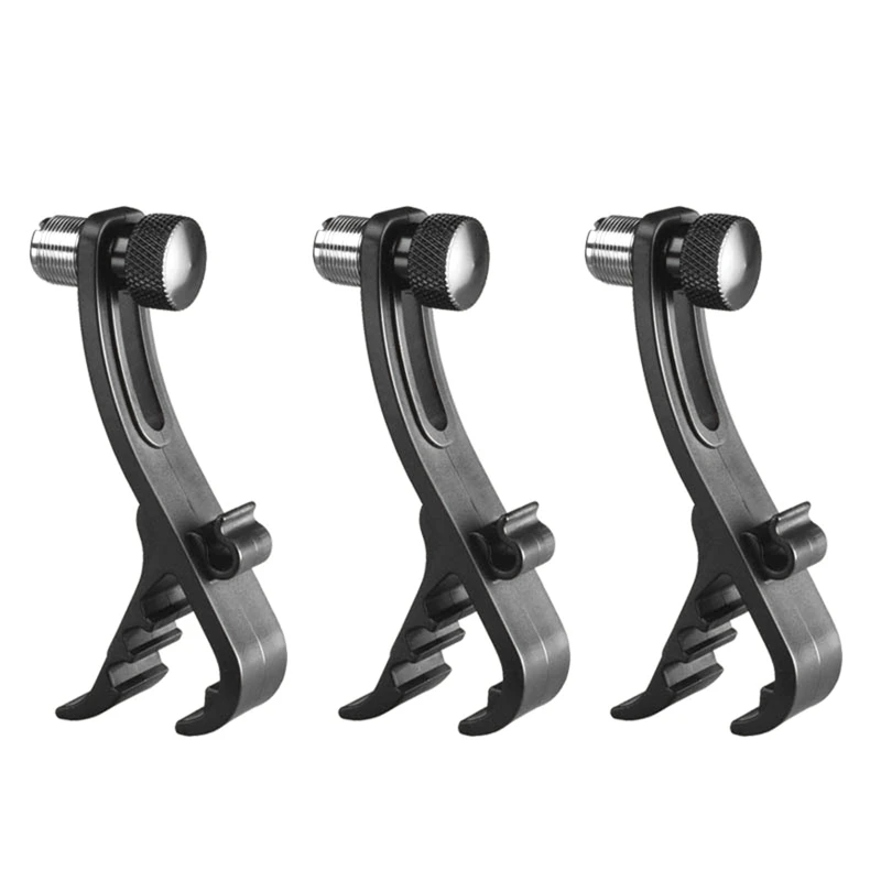 Microphone Clip Black Microphone Shockproof Clip with Gear Drum for RIM Adjustable Shockproof Metal Drum for RIM Microphone Mount Clamp Microphone Clip Holder