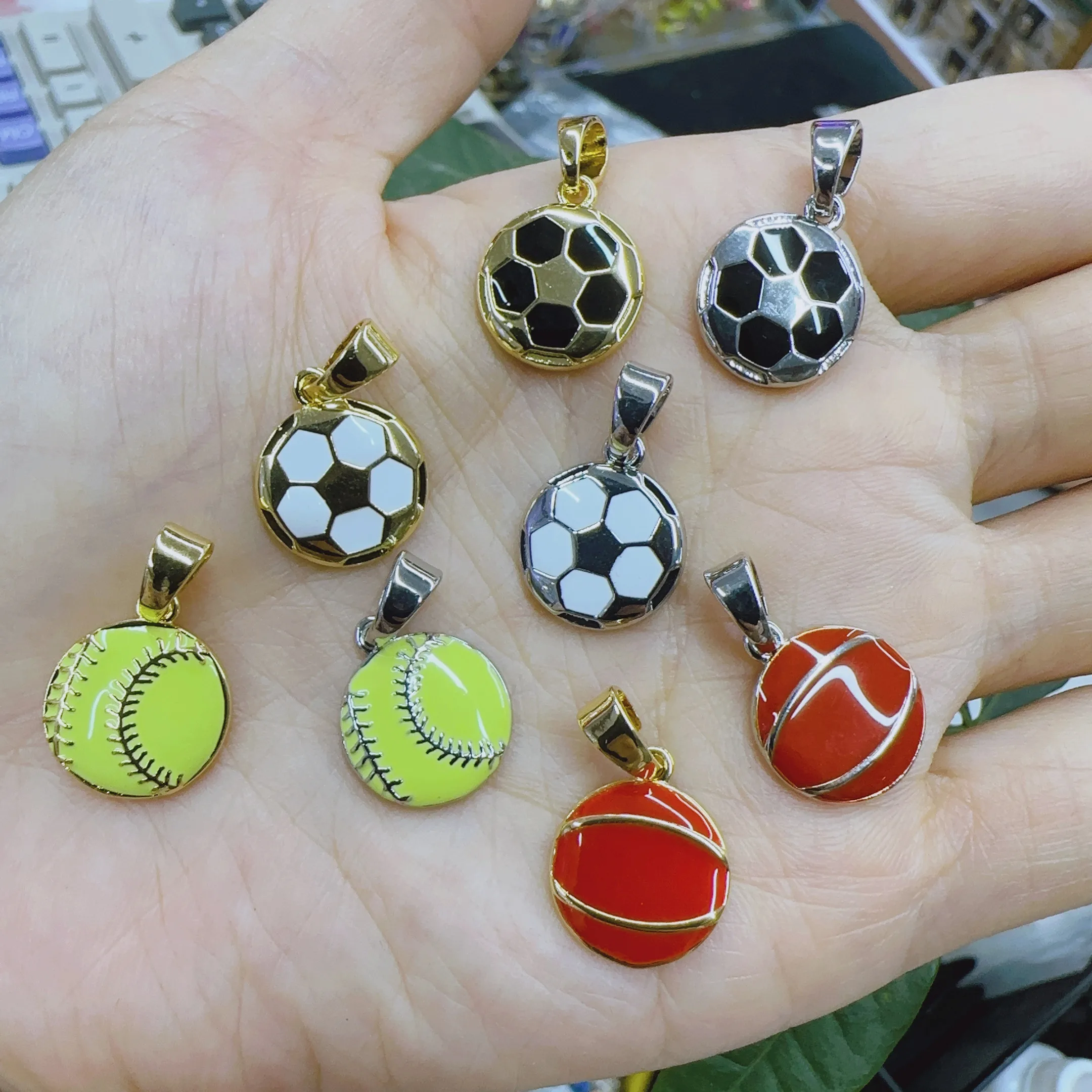 Baseball charms gold shop