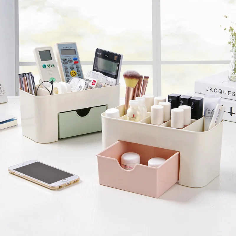 1PC Cosmetics Storage Box With Drawer Desktop Bathroom Bedroom Home Multi-Functional Jewelry Box Storage makeup organizer,makeup storage box,jewelry box,cosmetic storage box,storage box