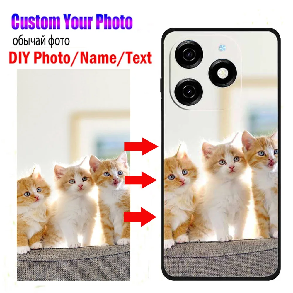 Personalized Silicone Phone Cover with Custom Photo and Text Design