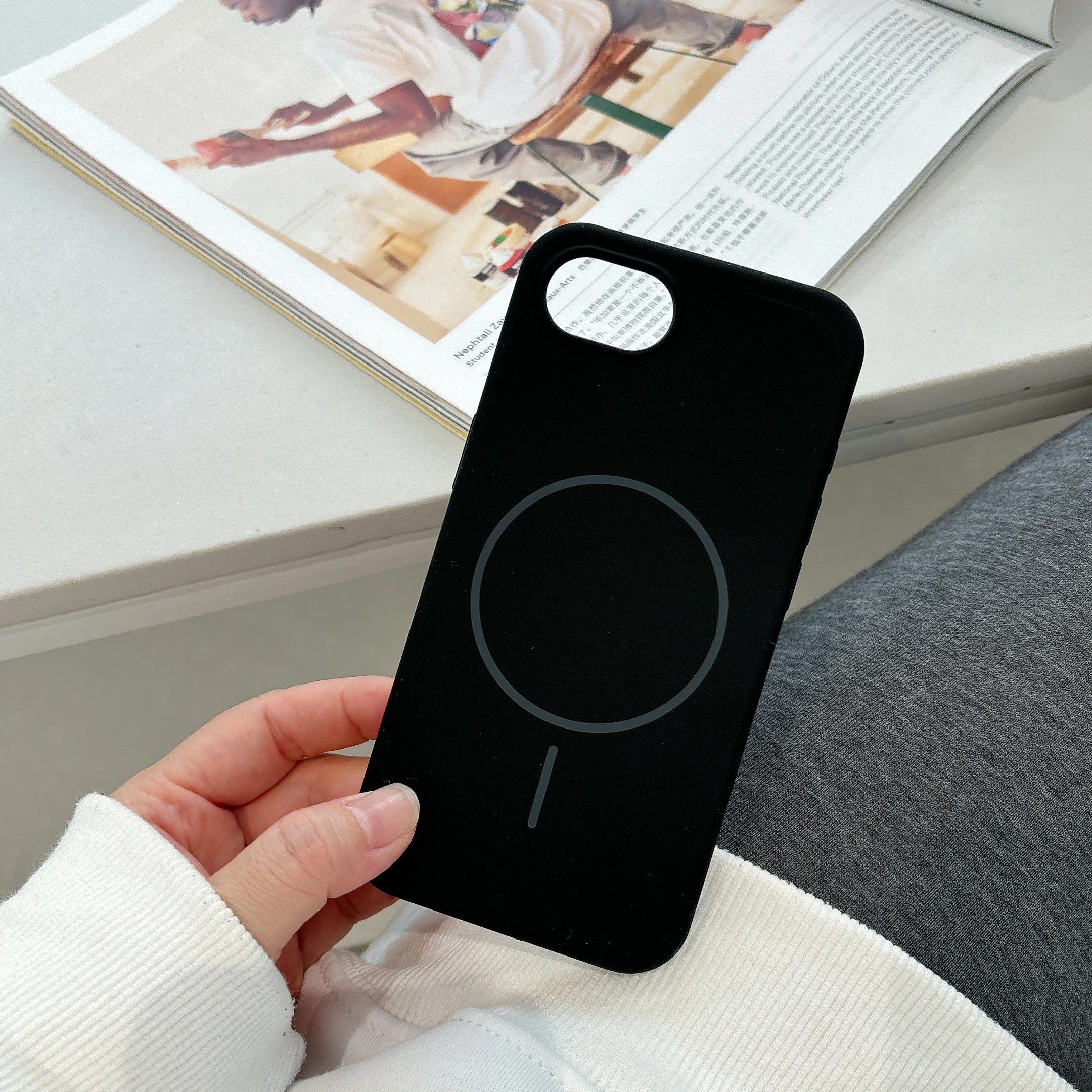 Magnetic Matte Soft Cover with Liquid Silicone