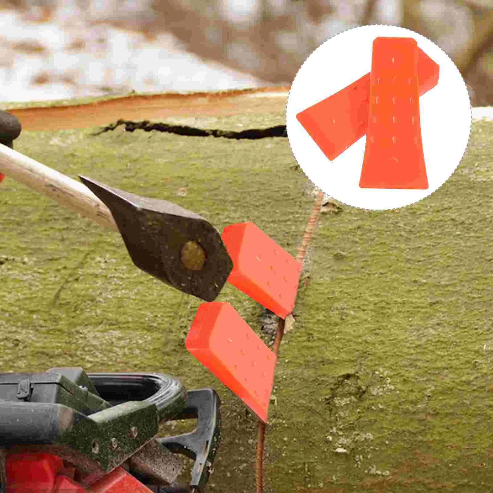 2 Pcs Accessories Logging Wedge Tool Abs Gardening Tools Felled Spiked Tree Wedges