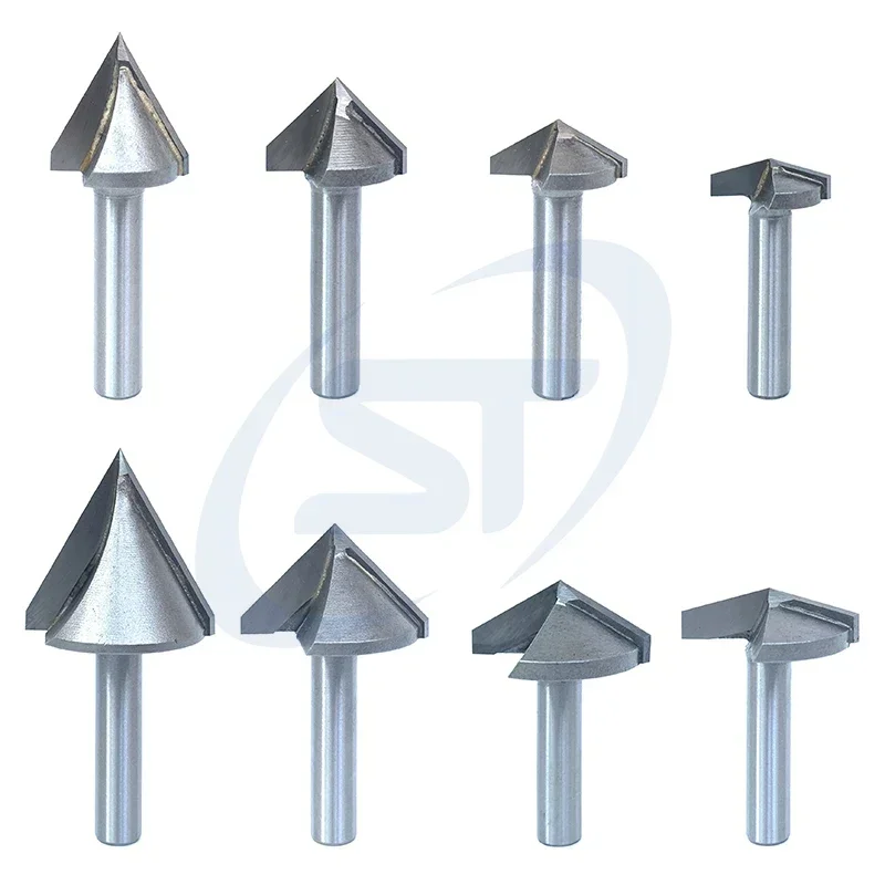 

Wood Router Bit 6/8/12.7mm Shank V Shape 3D Engraving Bit 60/90/120/150Deg Carbide End Mill Diameter 22 32mm Milling Cutter