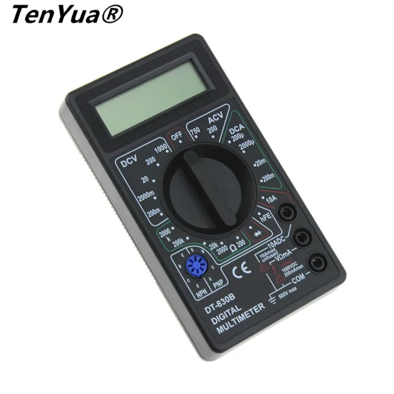 TenYua DT-830B Digital Voltmeter Ohmmeter Ammeter Multimeter Handheld Tester DT830B AC DC 750/1000V Amp Volt Ohm home tester