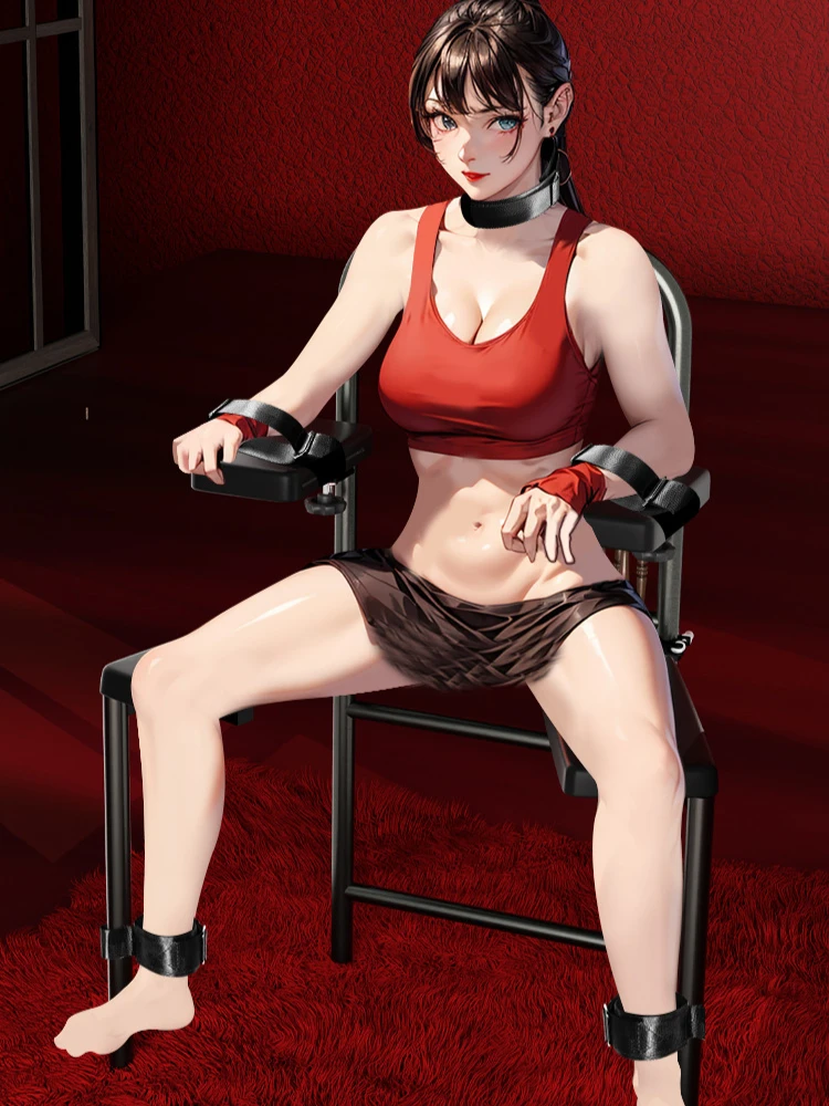 Adult BDSM Sex Chair Bundled Props Handcuffs Bondage Chair Sex Toys for Couples Furniture Slave Roleplay