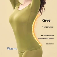 Sous-vêtement thermique femme vêtements d'hiver sans couture épais Double couche Lingerie chaude femmes ensemble de vêtements thermiques femme 2 pièces 4