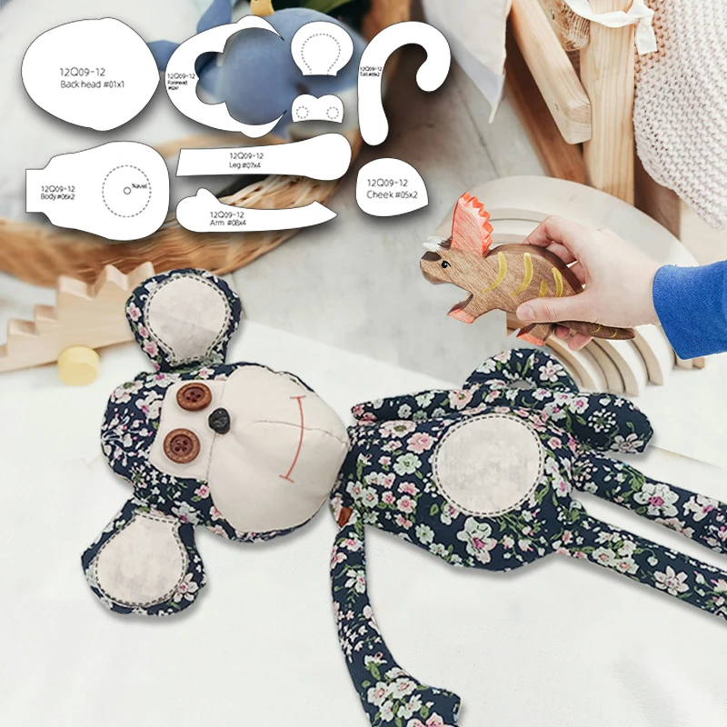 NUBECOM 9pcs Monkey Making Templates DIY Sewing Accessories Doll Quilting Acrylic Stencils Handcraft Decoration Monkey Templates