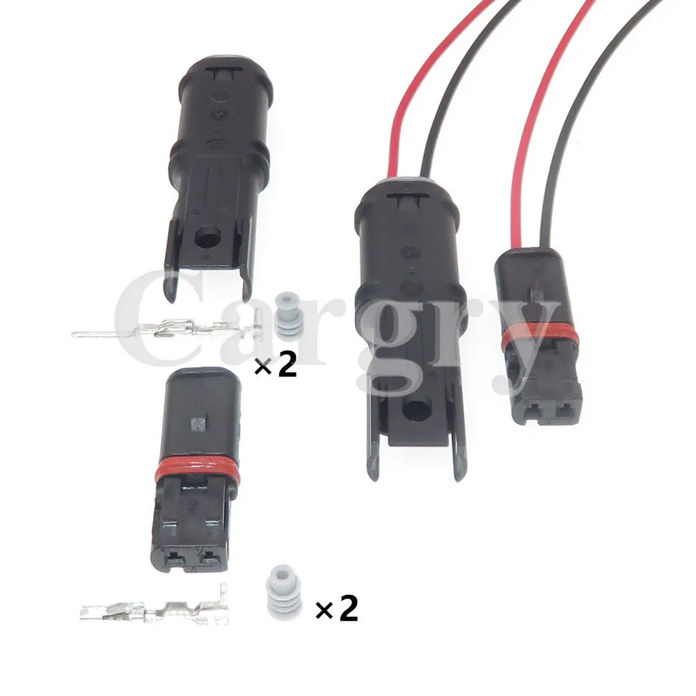 1 Set 2P 872406501 AC Assembly Automobile Wiring Waterproof Socket Car Plastic Housing Sealed Connector