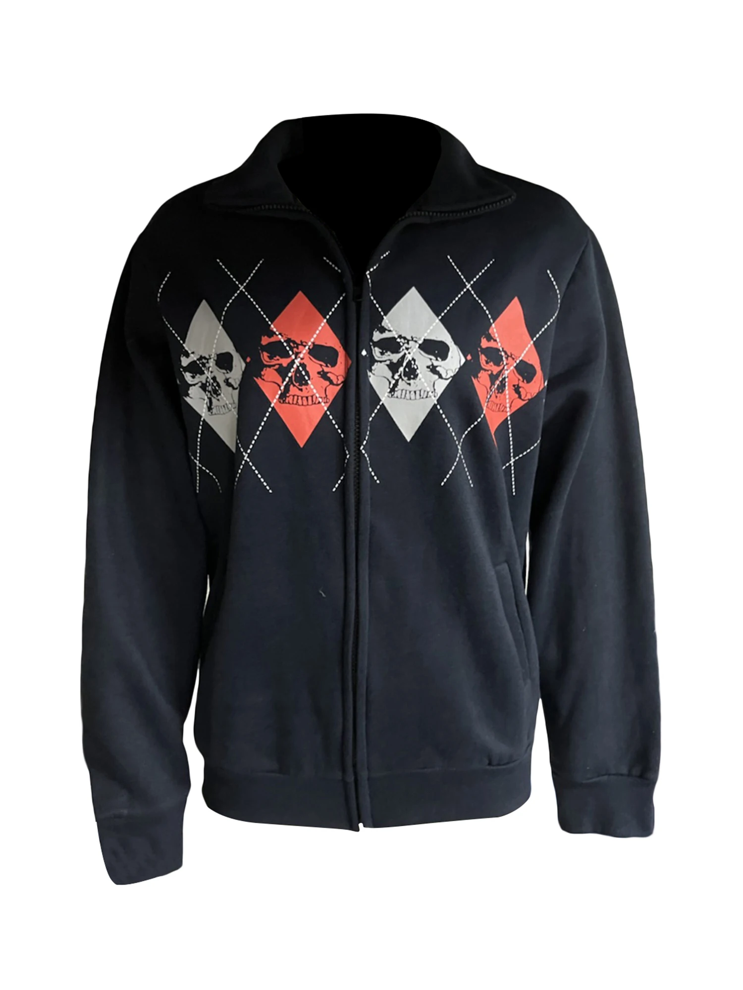 Women s Winter Casual Jacket Grey Long Sleeve Floral Embroidered Button-up Coat with Faux Fur Collar and Pockets