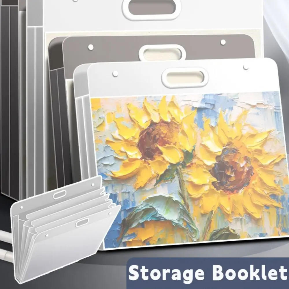 A2/A3/A4 파일 폴더 휴대용 4 레이어 그림 종이 보관 가방 방수 4K/8K/16K 드로잉 종이 컬렉션 도서