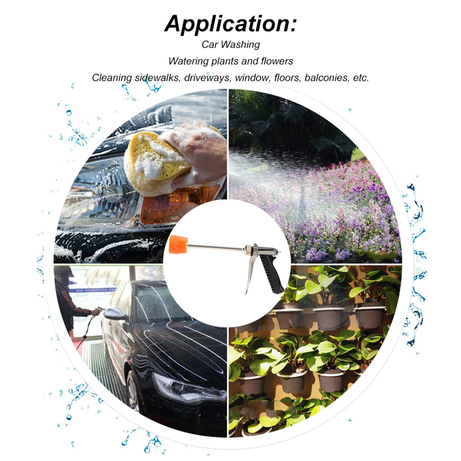 Agricultural Sprayer DN10 G3/8 High Pressure Agricultural Pesticide Sprayer with Long Rod Irrigation Accessory Pesticide