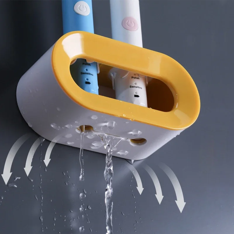 Toothbrush Holder Electric Toothbrush Holder Double Hole Wall Toothbrush Organizer Stand Oral B Brush Holder Bathroom Accessories