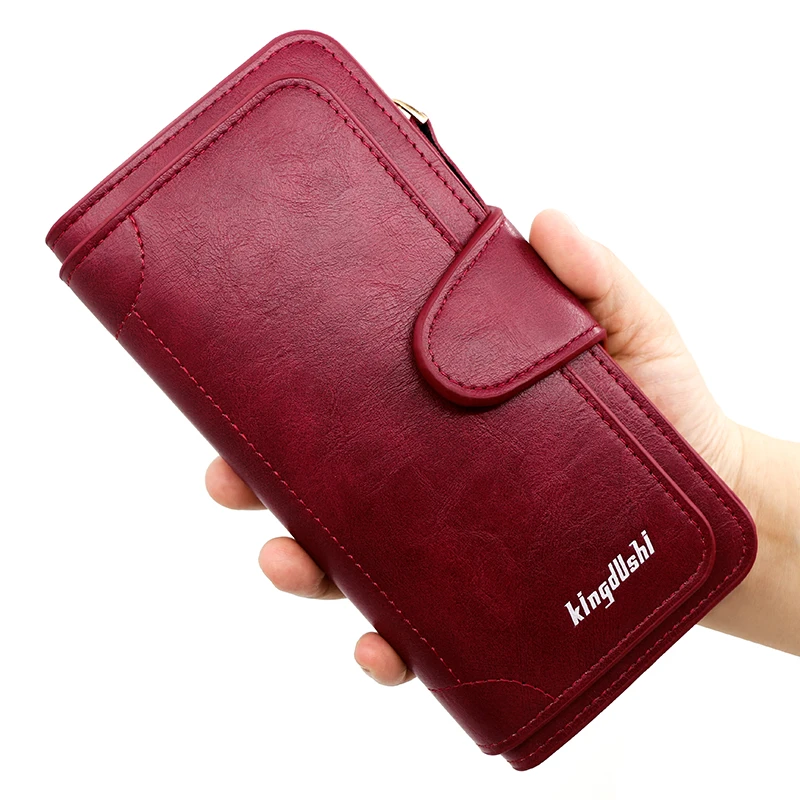 Long buckle women's wallet, zero wallet, multi-color card holder, mobile phone bag, handheld bag, card bag