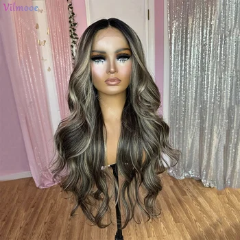 13x6/360 Full ace Frontal Wig Highlight Human Hair Wig Body Wave Colored 1b27 Ombre Honey Blond Silk Base Lace Closure Wigs