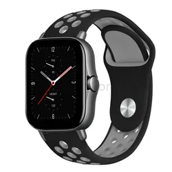 Stylish Multisize Watch Strap for Smartwatches and Fitness Trackers (10 black grey)