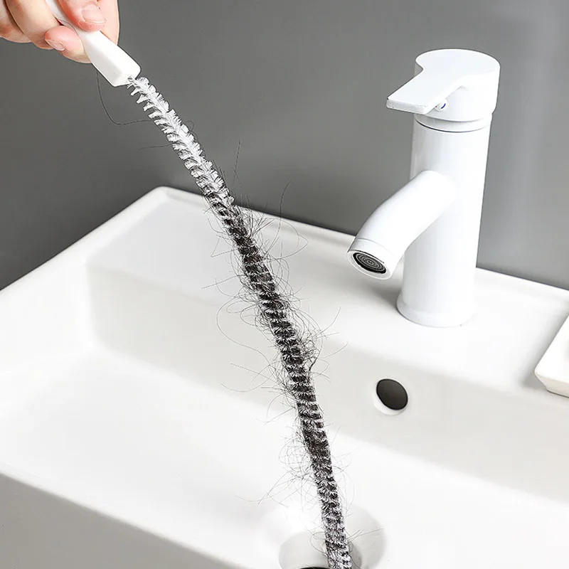 45cmPipeDredgingBrushBathroomHairSewerSinkCleaningBrushDrain