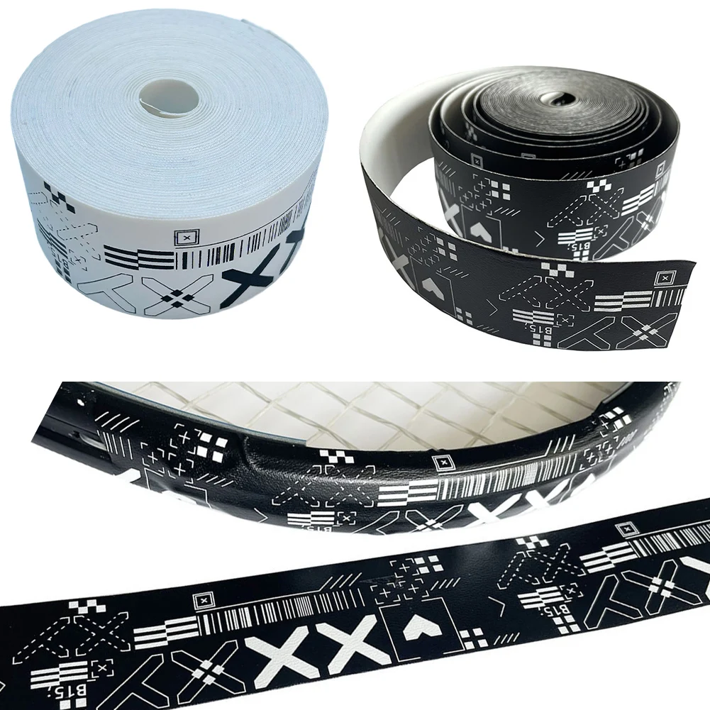 Tennis Racket Tape 1 Roll Tennis Racket Paddle Head Protection Tape Sticker TPU Racket Head Stickers For Beach Pickleball Protection