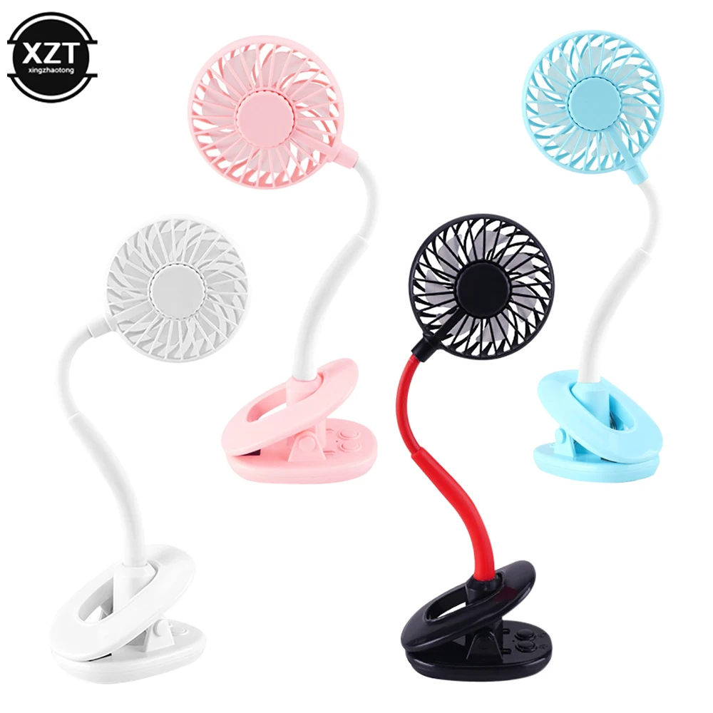 

New Portable Bendable Fan Car Seat Clip Fan USB Charging Small Fan Mute Desktop Fan Baby Stroller Summer Cooling Mini Fan