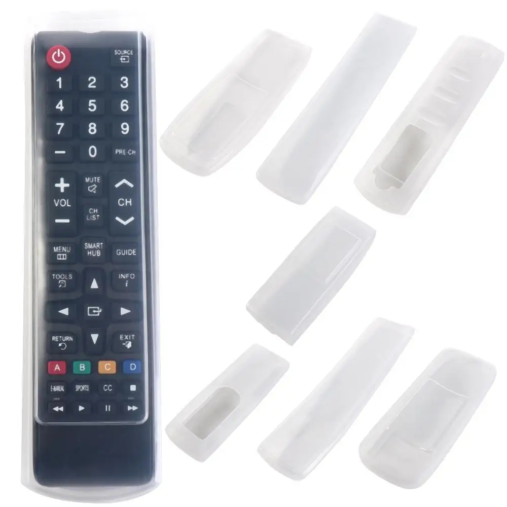 1PC Silicone TV Air Condition Remote Control Protctive Case Waterproof Dust-proof Protective Storage Bag Transparent silicone remote case silicone remote cover silicone remote sleeve remote controller cover silicone case protector