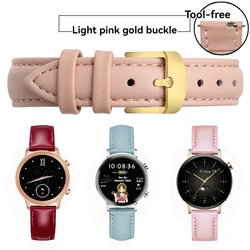 Premium Cowhide Quick Release Watch Strap - Elegant Wrist Accessory - 18mm - width (Pink - gold)