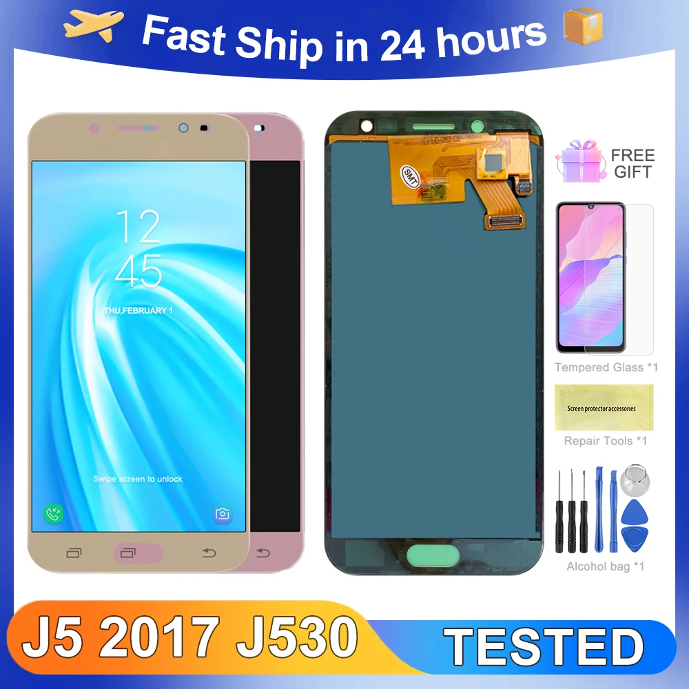 J5 2017 5.2''For Samsung For Ori J5 Pro J530 J530F J530G J530S LCD Display Touch Screen Digitizer Assembly Replacement