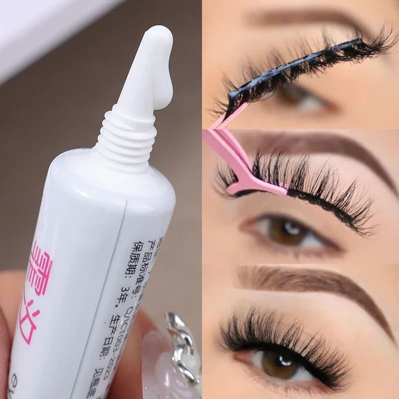 Sb3e282046d494e3a929a7f810f2d2060R Waterproof No Irritation Eyelashes Extension Glue Long Lasting Quick Drying White-Clear False Eyelashes Glue Eyes Cosmetic Tools
