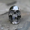 High Polished Vampire Skull Rings Stainless Steel Skull Mens Biker Rocker Ring Boy Heavy Metal Gothic Punk Jewelry Size 7-15 2