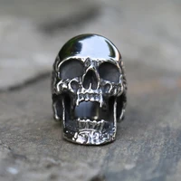 High Polished Vampire Skull Rings Stainless Steel Skull Mens Biker Rocker Ring Boy Heavy Metal Gothic Punk Jewelry Size 7-15 2