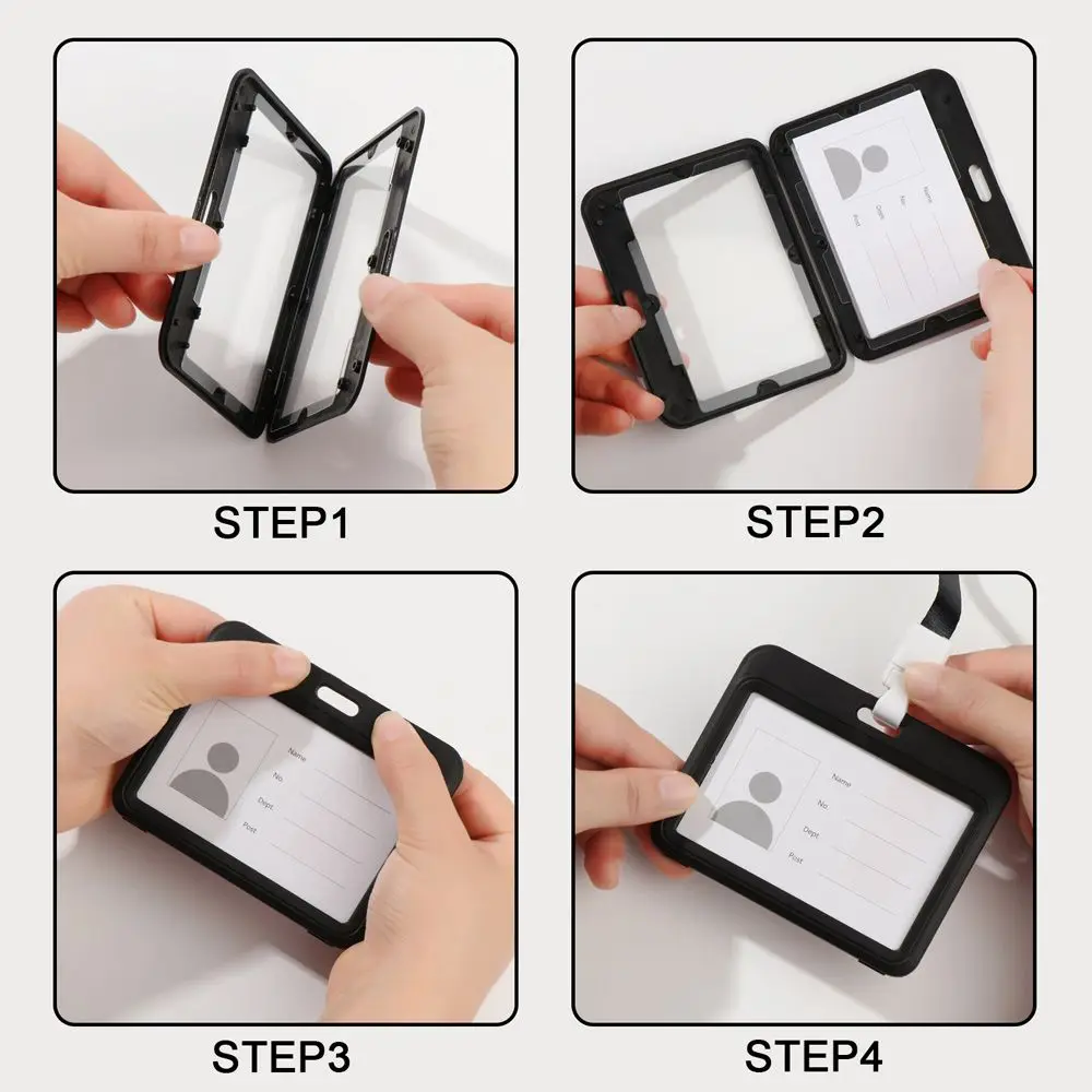 사무용품 방수 배지 홀더 카드 보호대 보호 슬리브 예방접종 기록 카드 ID 카드 홀더