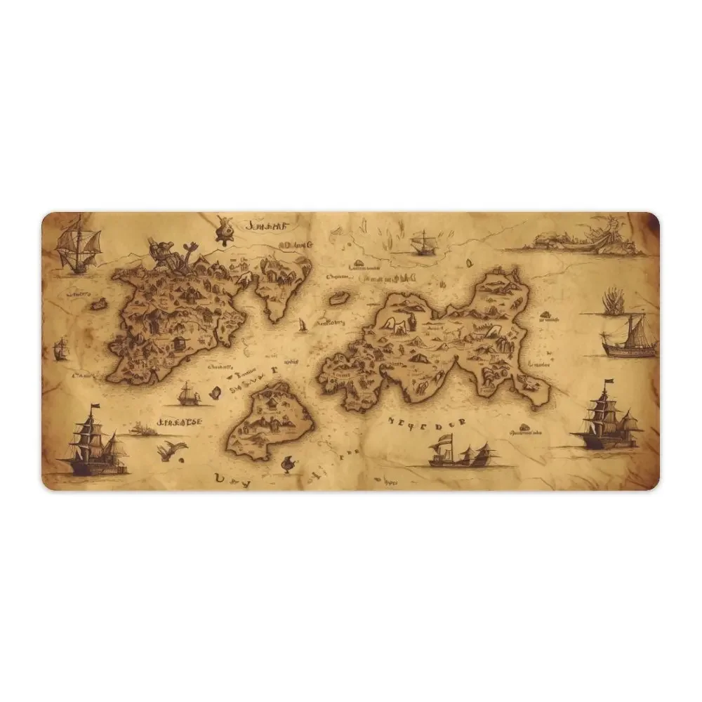

Large Gaming Mouse Pad Table Desk Mat Big Mousepad Vintage World Map Fantasy Maps (9) Gamer Carpet Keyboard Mouse Mats