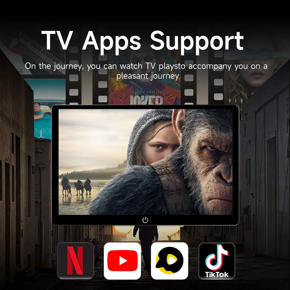 JIUYIN 헤드레스트 모니터 TV 화면, HD 안드로이드 12 태블릿 터치 스크린, 자동차 뒷좌석 플레이어 비디오 블루투스 음악 HDMI, 11.6 인치