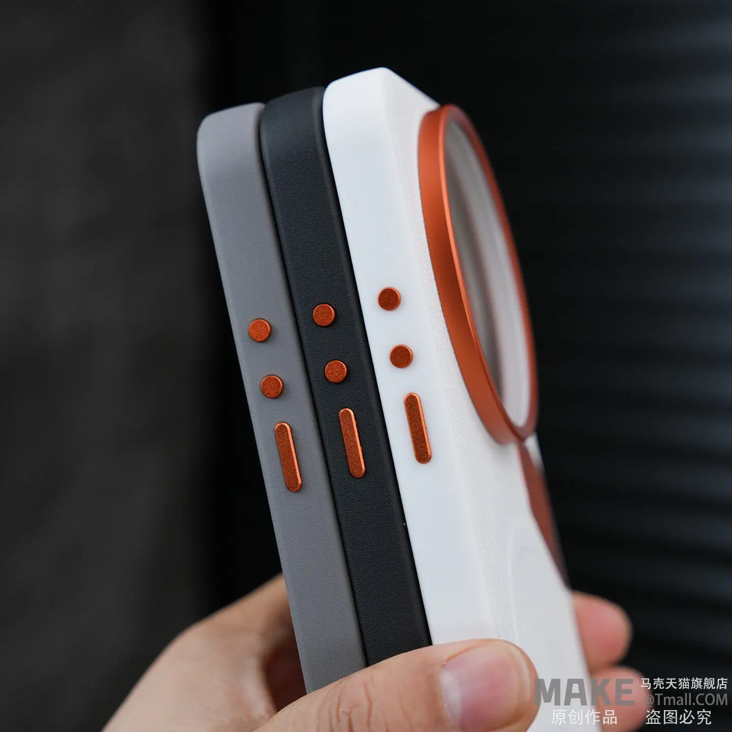Luxury 360° Rotating Magnetic PU Leather Shockproof Case with Metal Button and Lens Protection