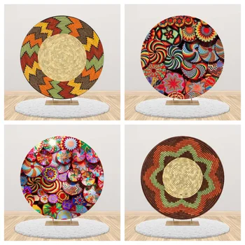 Handmade Colorful Round Basket Décor 1