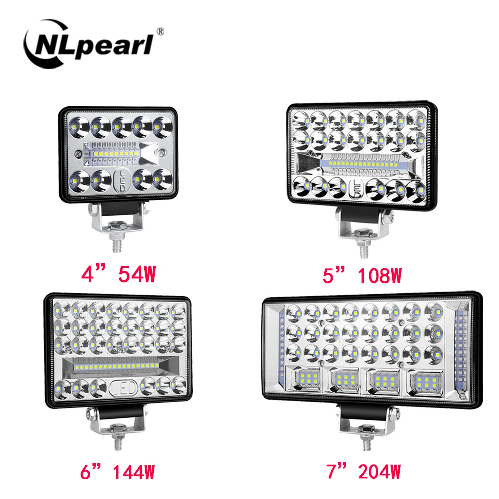 4" 5" 6" 7 Inch LED Light Bar Offroad Spot Flood LED Work Light Truck Car Boat Tractor 4x4 Atv Headlights 12V 24V work light led light bar