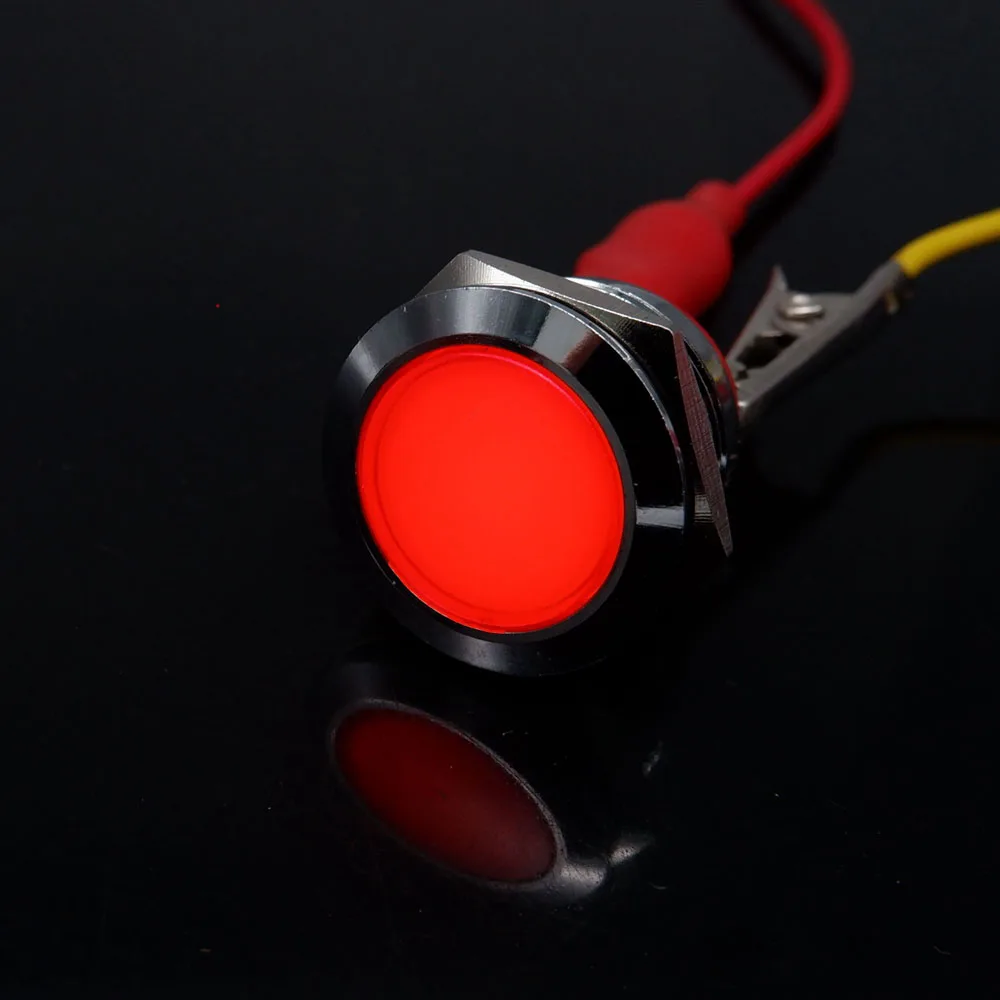 Description Picture 5 of item16mm Metal Indicator Light Round LED Flat Head Signal Pilot Lamp Red Green Screw/pin Terminal 5V 12V 220V Car Interior Lights