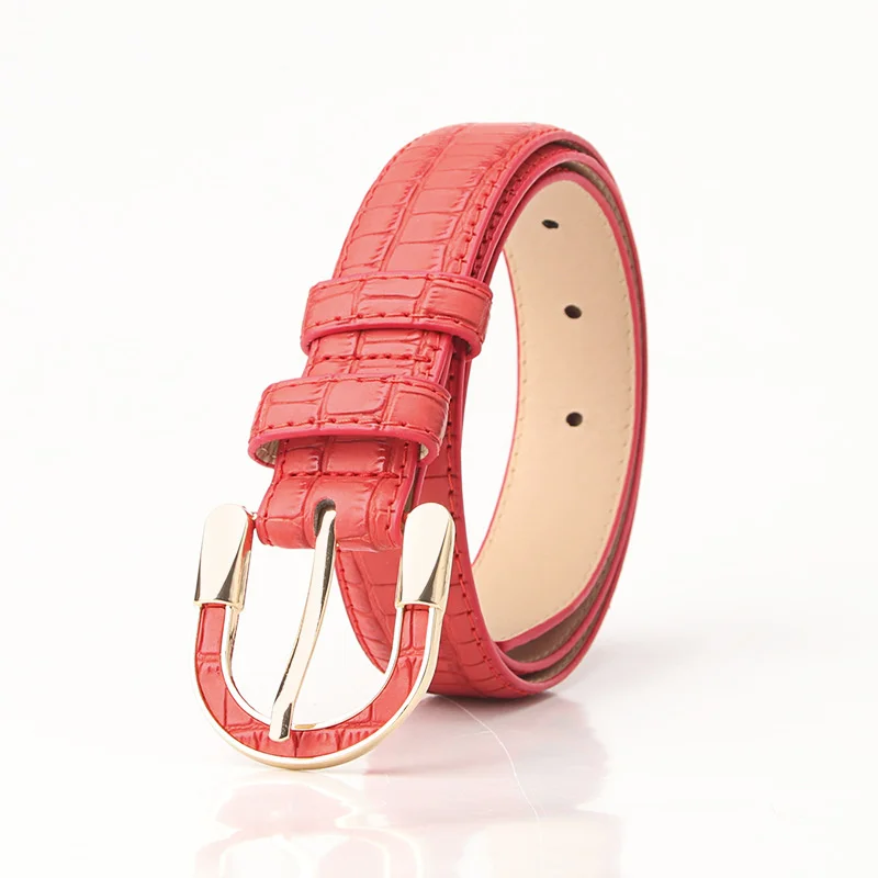 Wholesale Metal Buckle 2.8cm*103cm Female Belt Ladies Fashion Strap PU Waistband Women Solid Band